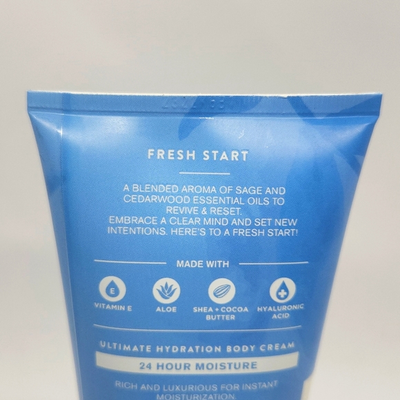 New Bath & Body Works Aroma Fresh Start Sage & Cedarwood Body Cream - Picture 3 of 3